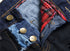 Slim Men's Patchwork Ripped Jeans Mid Waist Straight Pants